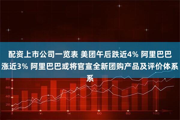 配资上市公司一览表 美团午后跌近4% 阿里巴巴涨近3% 阿里巴巴或将官宣全新团购产品及评价体系